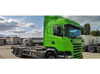 Containertransporter/ Wissellaadbak vrachtwagen Scania R490LB6X2HNB EURO 6 RETARDER: afbeelding 1