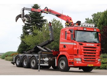 Containertransporter/ Wissellaadbak vrachtwagen Scania R500 V8!!Z-KRAAN/HAAK!! MANUELL!: afbeelding 1