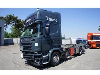 Containertransporter/ Wissellaadbak vrachtwagen Scania R730 Topline Automatic Retarder Euro-6 2014: afbeelding 1