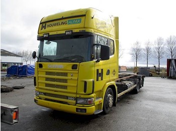 Containertransporter/ Wissellaadbak vrachtwagen Scania R 114 LB 380: afbeelding 1