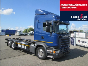 Containertransporter/ Wissellaadbak vrachtwagen Scania R 410 LB6X2*4 MNB Lenk Liftachse: afbeelding 1