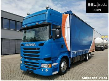 Schuifzeilen vrachtwagen Scania R 450/Retarder/Standklima/Hubdach/Staplerhalter.: afbeelding 1