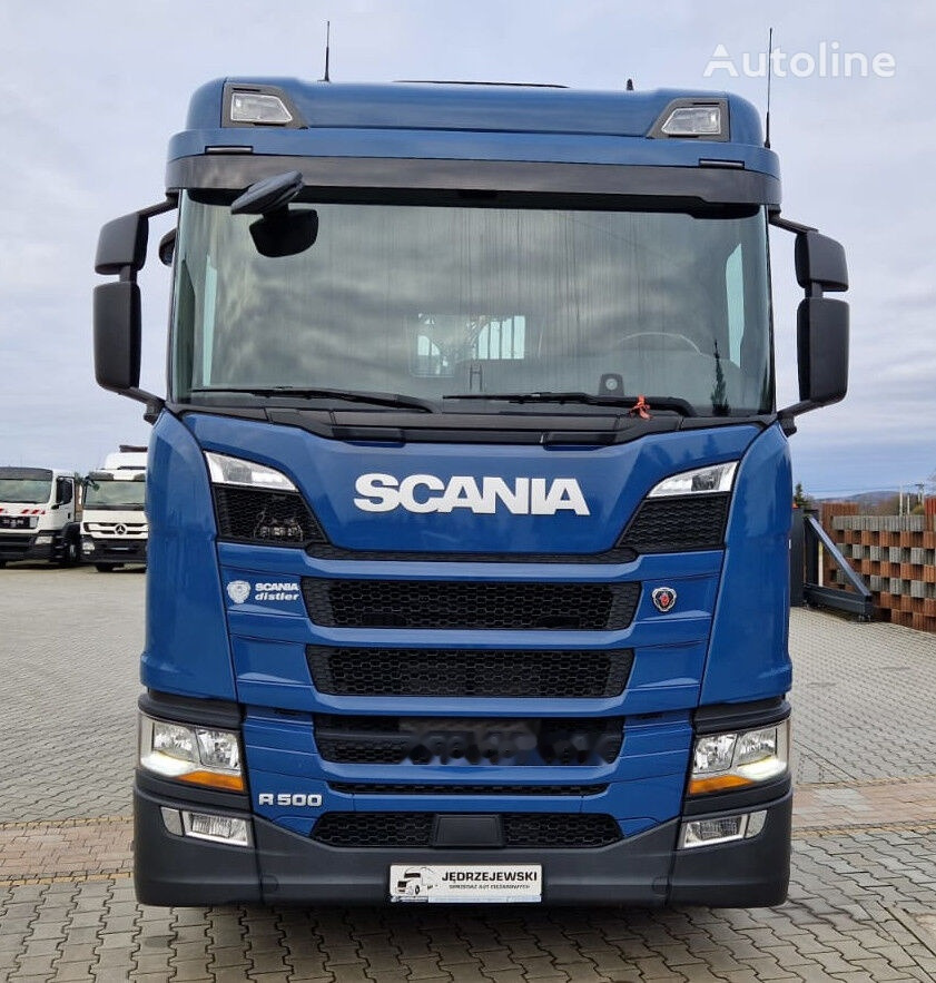 Vrachtwagen met open laadbak, Kraanwagen Scania R 500: afbeelding 12
