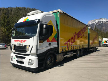 Schuifzeilen vrachtwagen Iveco Stralis 420 6x2 Jumbozug Euro6 Wecon