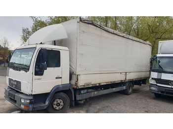 Schuifzeilen vrachtwagen MAN LE 12.220 Pritche Plane.LBW