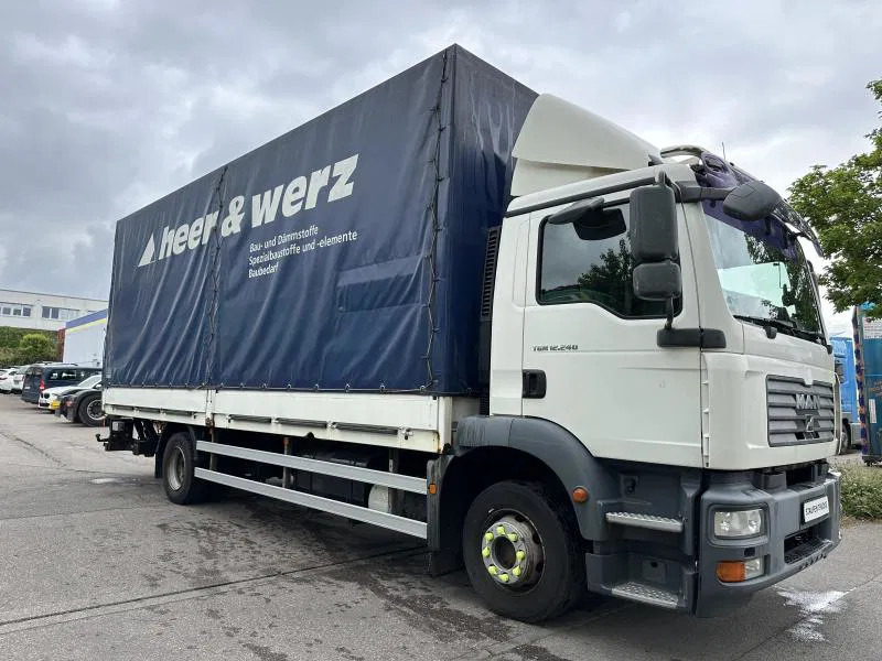 Schuifzeilen vrachtwagen MAN TGL 12.250 BL Pri/Plane LBW 18 Paletten Schalter