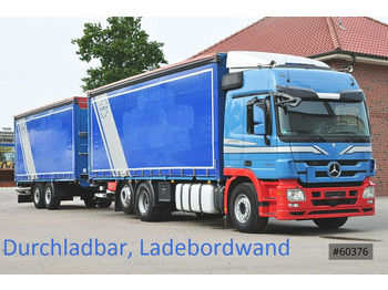 Schuifzeilen vrachtwagen Mercedes-Benz 2544 Actros Durchladbar, LBW,Komplettzug