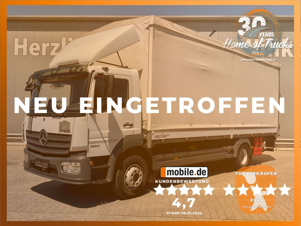 Schuifzeilen vrachtwagen Mercedes-Benz Atego 1624 I 2,66m Höhe*Pritsche*Plane*LBW*AHK