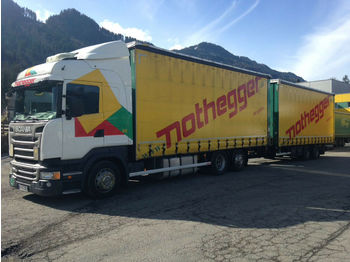 Schuifzeilen vrachtwagen Scania R450 LB6x2MLB Streamline Jumbozug Euro6 Wecon