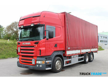 Schuifzeilen vrachtwagen Scania R470 LB Brücke mit Verdeck 6x2*4