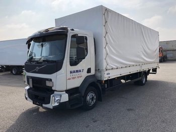 Schuifzeilen vrachtwagen Volvo FL 210 Plane, Manual, E6, Ladebordwand
