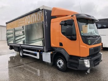 Schuifzeilen vrachtwagen Volvo FL 210 Plane, Schlafkabine, Euro6,
