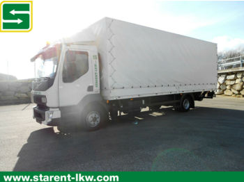Schuifzeilen vrachtwagen Volvo FL 210, Planenaufbau mit Ladebordwand