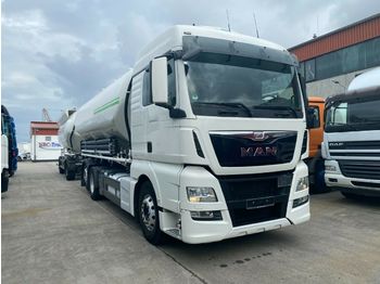 Tank vrachtwagen MAN TGX 26.440 * RETARDER * SILO MIT ANHÄNGER