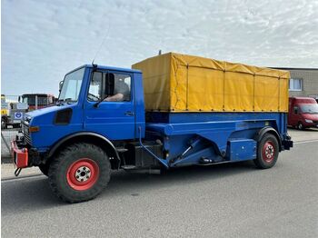 Containertransporter/ Wissellaadbak vrachtwagen Unimog 427 RuthmannNiederflurhubwagen SeilwindeMIETKAUF: afbeelding 1