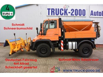 Unimog U400 Kipper Winterdienst+Streuer+Schild Scheckhe - vrachtwagen