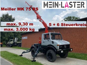 Kraanwagen Unimog U 1000 Meiller Kran 75 RS 3.000 kg max. 9,3 m: afbeelding 1