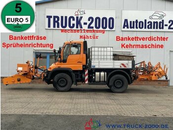 Vrachtwagen Unimog U 400 4x4 Bankettfräse-Verdichter-Kehrmaschine: afbeelding 1