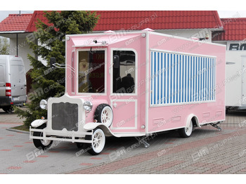Vintage- Retro Anhänger, Verkaufsanhänger, Imbisswagen Eis, Kaffee, Kuchen - Zelfrijdende verkoopwagen: afbeelding 1