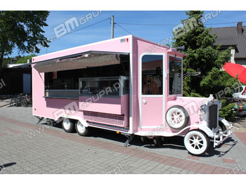 Vintage- Retro Anhänger, Verkaufsanhänger, Imbisswagen Eis, Kaffee, Kuchen - Zelfrijdende verkoopwagen: afbeelding 3