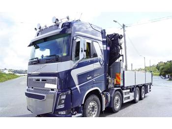Vrachtwagen met open laadbak Volvo FH650 8x2 Godt utstyrt kranbil m/ HMF6020 Kran: afbeelding 1