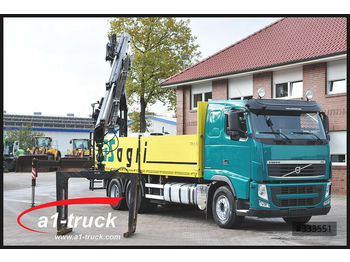 Vrachtwagen met open laadbak Volvo FH 420, Baustoff,  6x4, Fassi F215 AS 22,: afbeelding 1