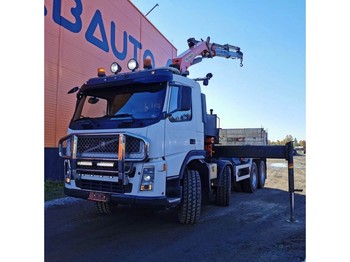 Containertransporter/ Wissellaadbak vrachtwagen, Kraanwagen Volvo FM 400 8x4 + PALFINGER PK18002: afbeelding 1