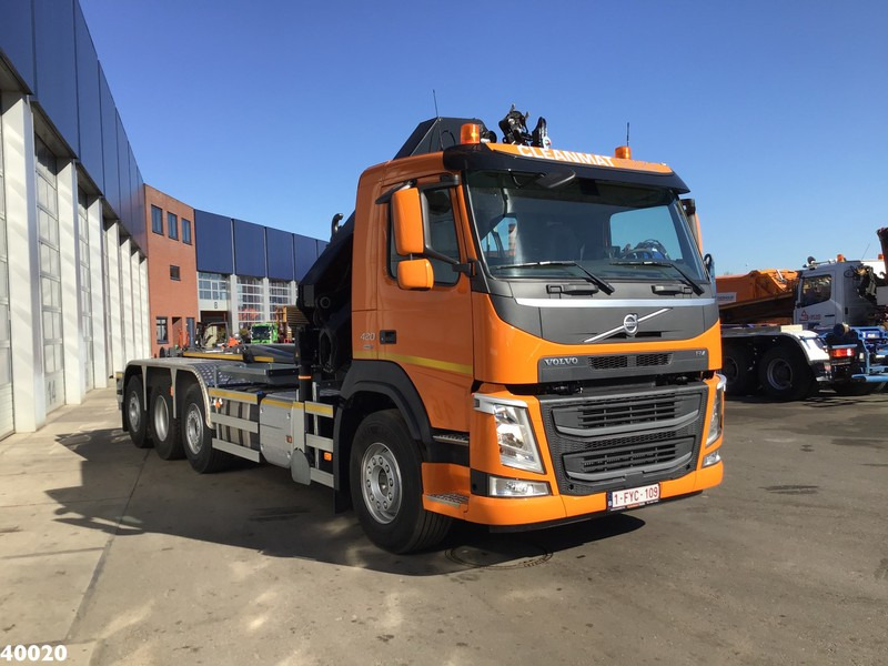 Haakarmsysteem vrachtwagen, Kraanwagen Volvo FM 420 8x2 HMF 28 ton/meter laadkraan Welvaarts weighing system: afbeelding 5