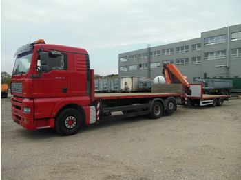 Vrachtwagen met open laadbak MAN TGA 26.480,6X2,PALFINGER PK20.002+ANHÄNGER