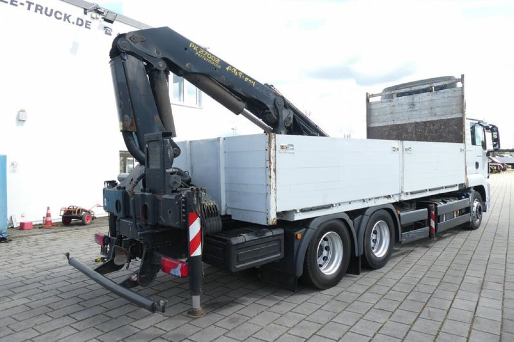 Vrachtwagen met open laadbak MAN TG-S 26.440 6x4 Pritsche Heckkran PK 27002+Funk