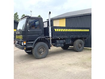 Vrachtwagen met open laadbak Scania 92M 4X4 med fast lad