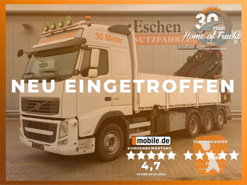 Vrachtwagen met open laadbak Volvo FH460 8x4 Palfinger PK53002SH+JIB+Seilwinde