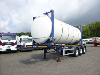 Tankcontainer, Oplegger voor het vervoer van voedsel Dennison 3-axle container trailer + beer tank container 20 ft / 25.2 m3: afbeelding 1