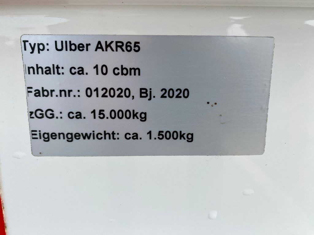 Haakarm container Ulber AKR 55 | 10m³*HIAB 144 B-3*Funk*5+6 Kreis