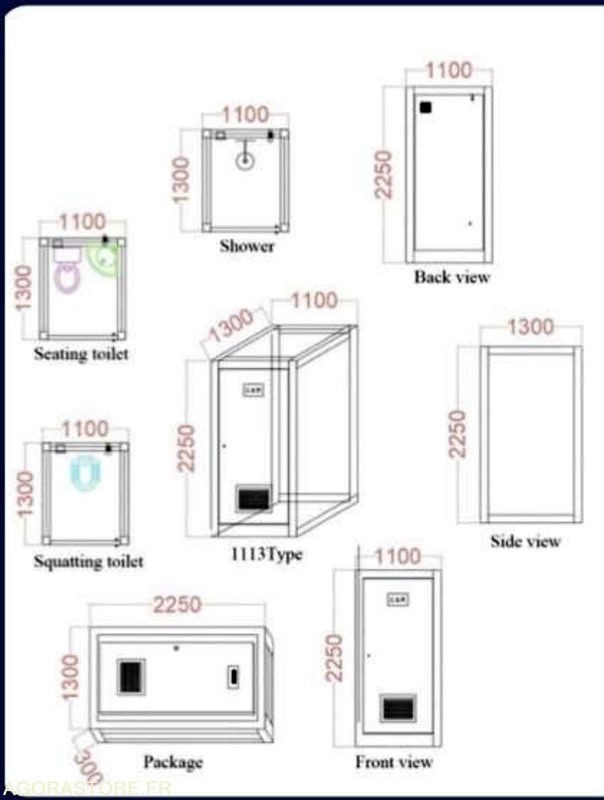 Wooncontainer Toilettes de chantier