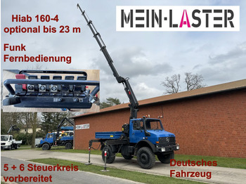 Unimog U 2150 Hiab 160-4 Kran 18 m -Funk FB- AHK 29,4 t  - Kraanwagen: afbeelding 1