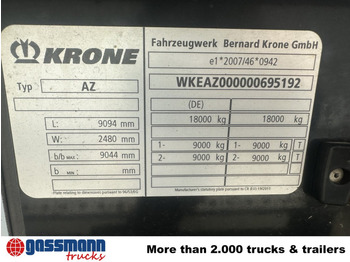 Containertransporter/ Wissellaadbak aanhangwagen Krone AZW 18: afbeelding 2