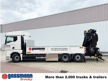 Nieuw Vrachtwagen met open laadbak, Kraanwagen MAN TGX 26.510 6x2-4 LL, Kran Hiab X-HiPro 548 E-8,: afbeelding 2