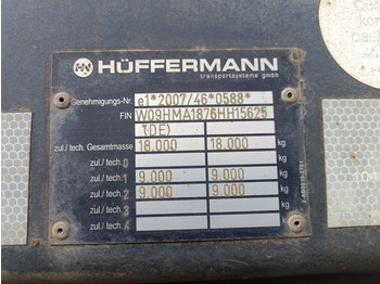 Containertransporter/ Wissellaadbak aanhangwagen HUEFFERMANN Anhänger für Absetzmulden HMA 18.76 LS Containeranhänger: afbeelding 2
