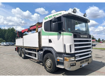 Vrachtwagen met open laadbak SCANIA 144
