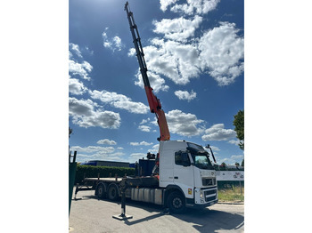 Vrachtwagen met open laadbak, Kraanwagen Volvo FH 500 6X2 PRITSCHE + KRAN PALFINGER PK50002 E 5x - RETARDER - PLATFORM 6m20 - TWISTLOCKS 20' - 561.000km - EURO 5: afbeelding 4