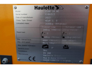 Knikarmhoogwerker Haulotte Star 10AC Valid Inspection, *Guarantee! Electric,: afbeelding 5