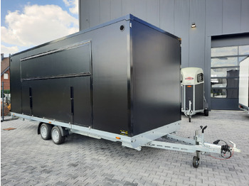 Verkoopwagen Event Trailer Bühne Schowroom 610x220x220cm black Tür 2 fach Treppenzugang 13" 2700kg: afbeelding 3 Verkoopwagen Event Trailer Bühne Schowroom 610x220x220cm black Tür 2 fach Treppenzugang 13" 2700kg: afbeelding 3