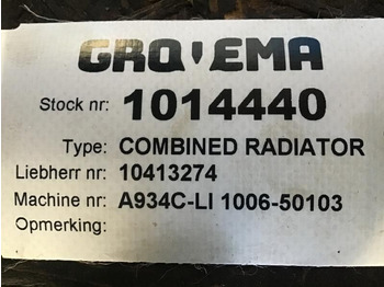 Radiateur Liebherr Combined Radiator: afbeelding 2 Radiateur Liebherr Combined Radiator: afbeelding 2