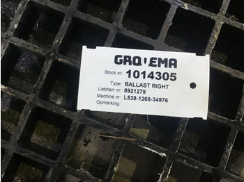 Tegenwicht voor Bouwmachine Liebherr Counterweight Right: afbeelding 3