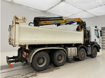 Kipper vrachtwagen, Kraanwagen Renault Kerax 430 DXi - 8x4: afbeelding 4
