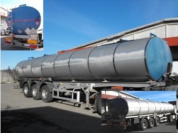 Tankoplegger voor het vervoer van brandstoffen *MENCI-SAFA* BITUM/BITUMEN/MASUT TRANSPORT ISOLIATION      250*C      34.350 LTR ALL HOT OIL PRODUCTS TILL 250*C ABS+ADR+ROR+ALLUMINIUM WHEELS+LIFT AXLE(!!!) 2 x ROOMS/COMPARTMENTS: afbeelding 1