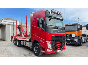 Containertransporter/ Wissellaadbak vrachtwagen Volvo FH 500 6x4 forest truck - Epsilon 110Z - scissors: afbeelding 3