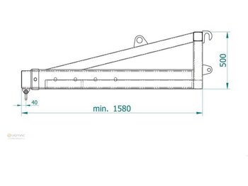 Nieuw Arm voor Lader Vemac Lasthaken Lastarm Tragarm Teleskoparm Frontlader Radlader Euro: afbeelding 4