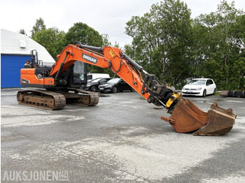 Graafmachine 2018 Doosan DX180LC-5 - 6 381 timer - tiltrotator - 2 skuffer - sertifisert: afbeelding 2